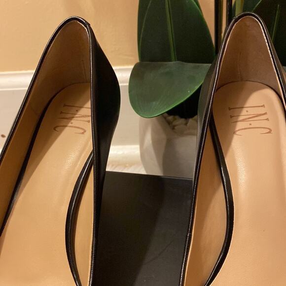INC International Concepts Zitah Pumps Black Leather 7.5M - Picture 5 of 10